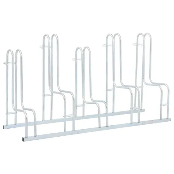 Fahrradstnder fr 5 Fahrrder Freistehend Verzinkter Stahl