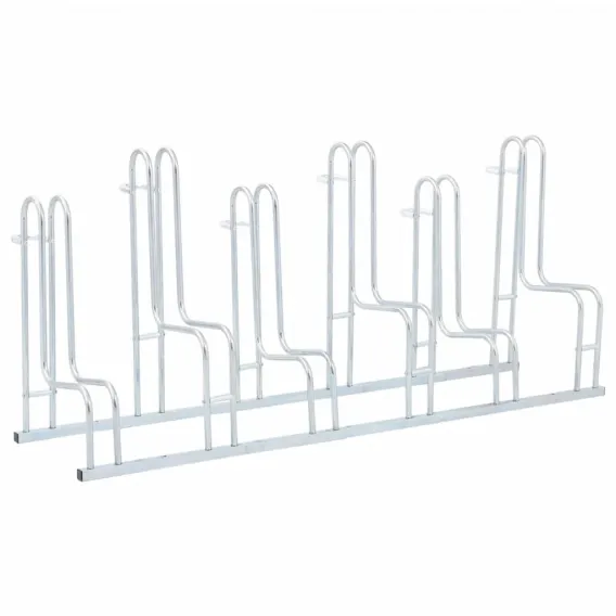 Fahrradstnder fr 6 Fahrrder Freistehend Verzinkter Stahl